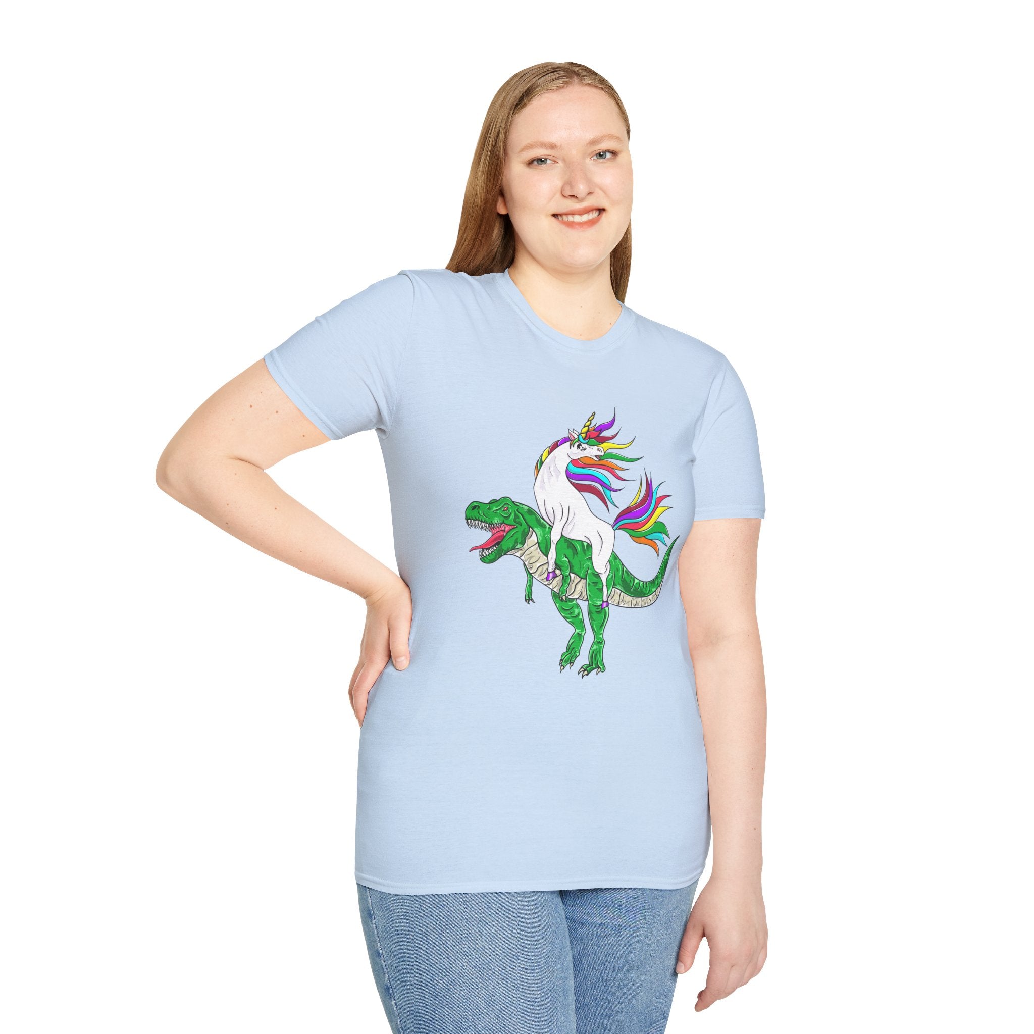 Unisex T-Shirt - Unicorn Riding T-Rex