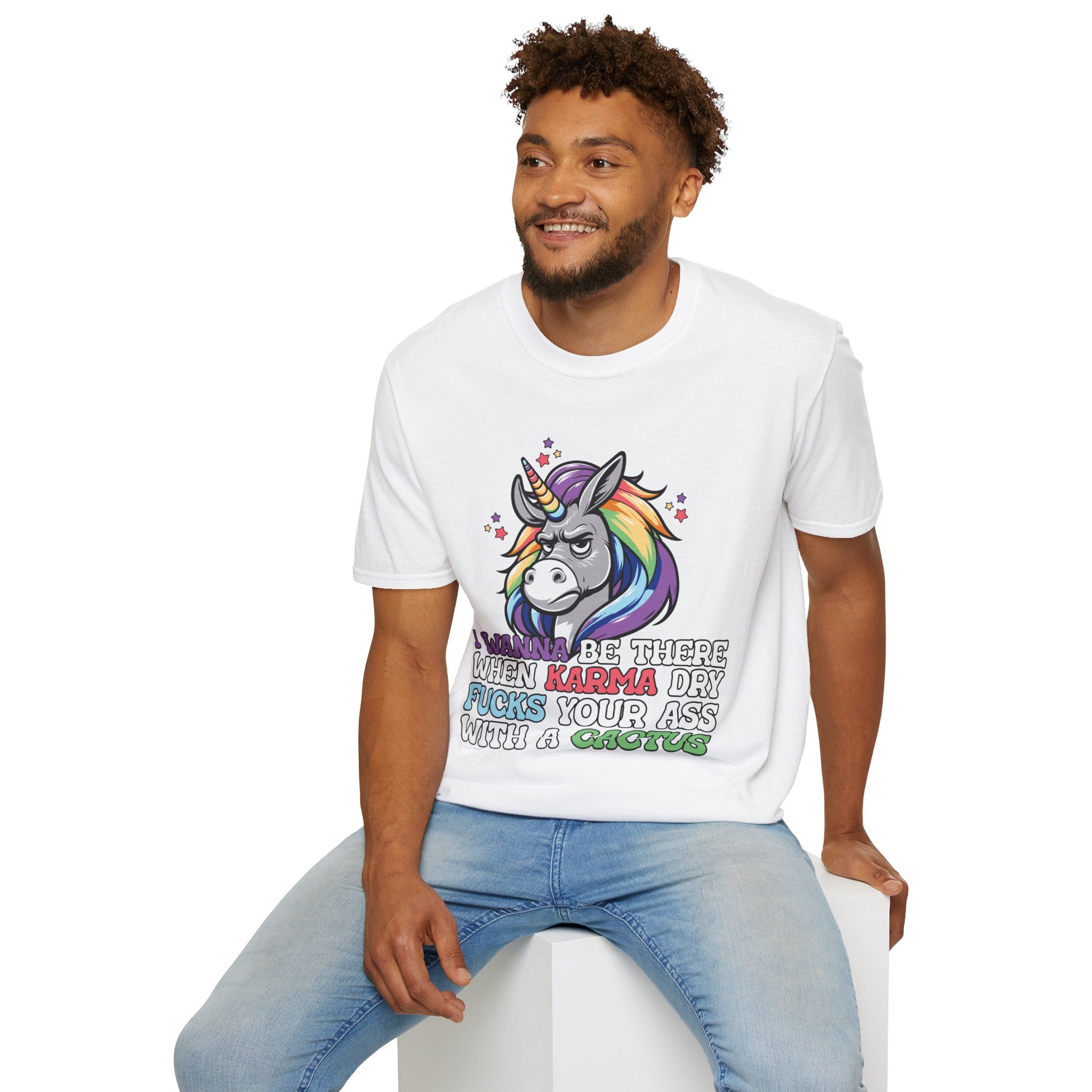 Sarcastic Unicorn Karma adult T-Shirt