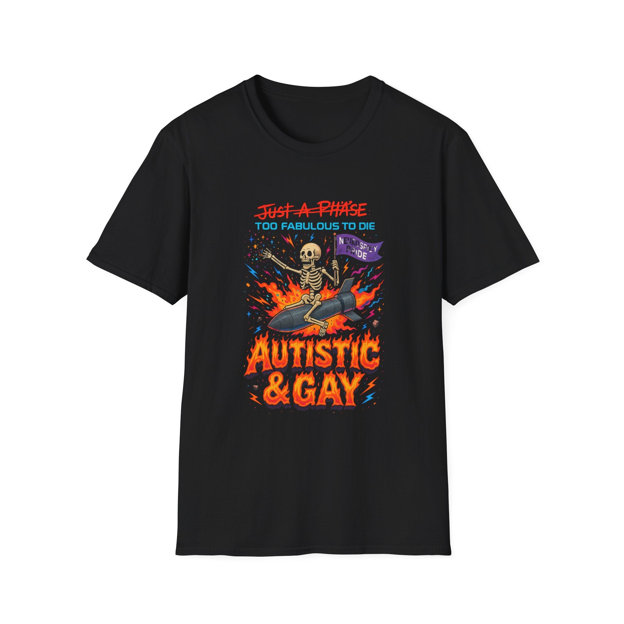 Autistic and Gay Neurospicy T-Shirt
