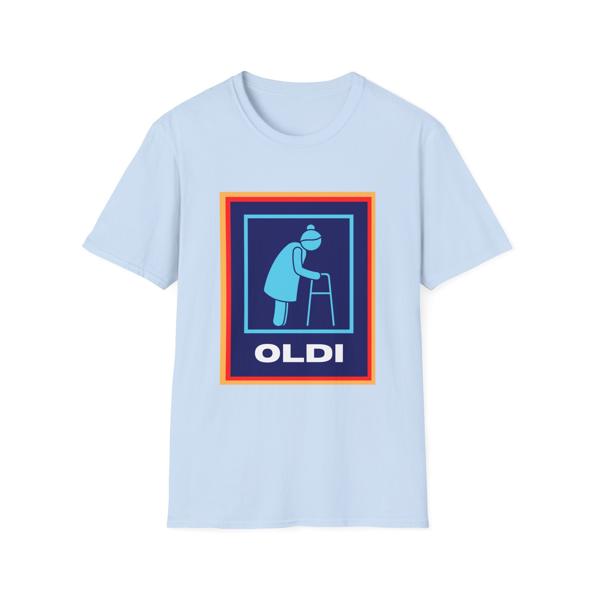 Oldi Walker Lady Funny Aldi Parody White Unisex T-Shirt