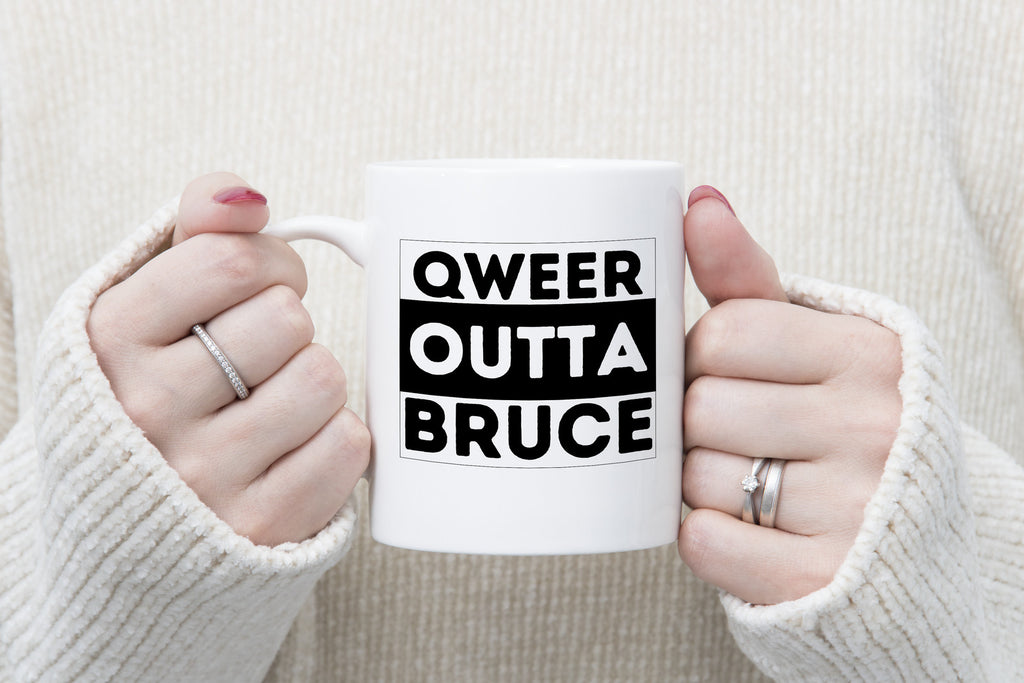 Qweer outta Bruce ACT Novelty Mug Gay Pride LGBTQIA Coffee Cup