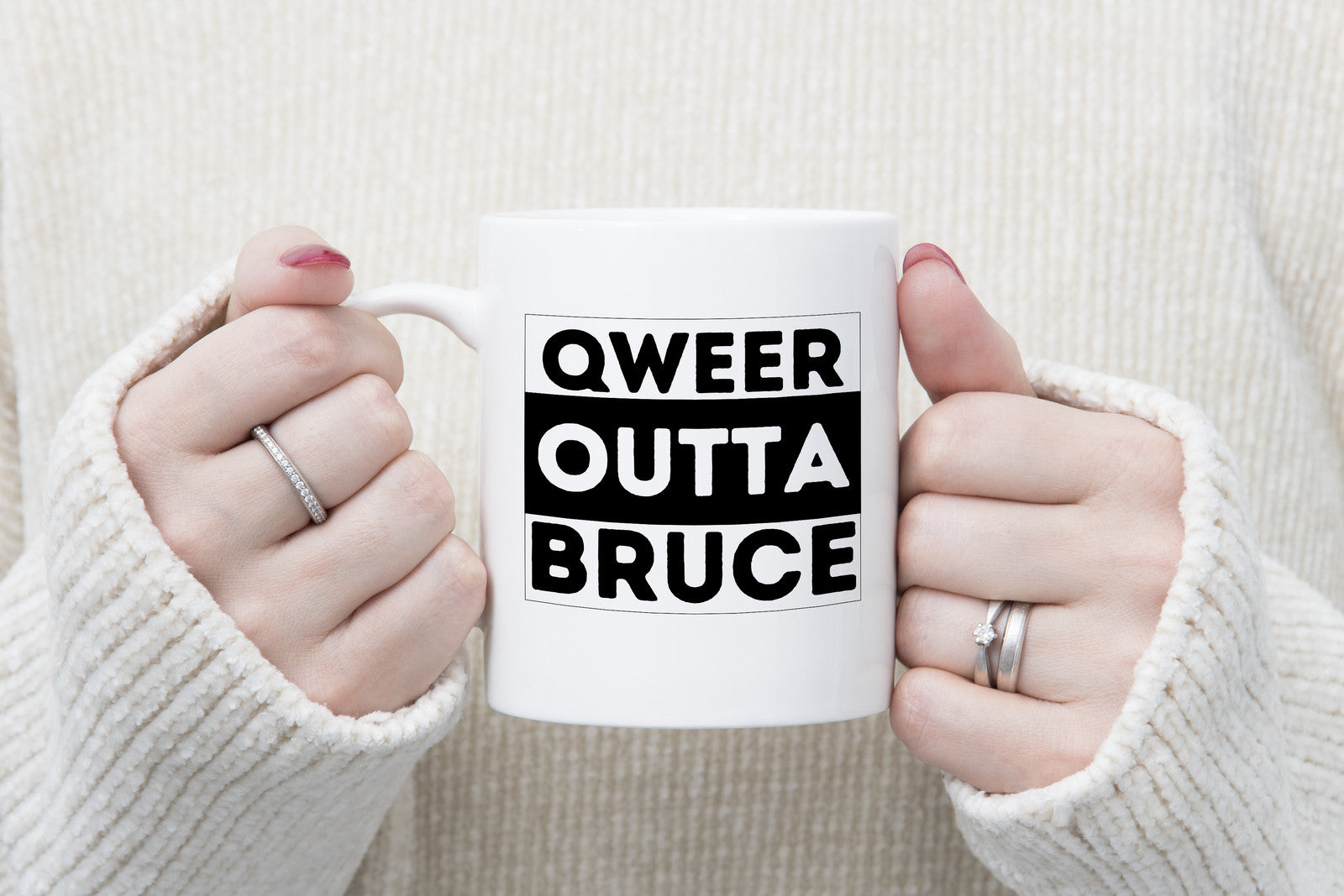 Qweer outta Bruce ACT Novelty Mug Gay Pride LGBTQIA Coffee Cup