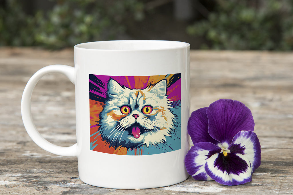 Pop art Cat Novelty mug Caffeine Cup