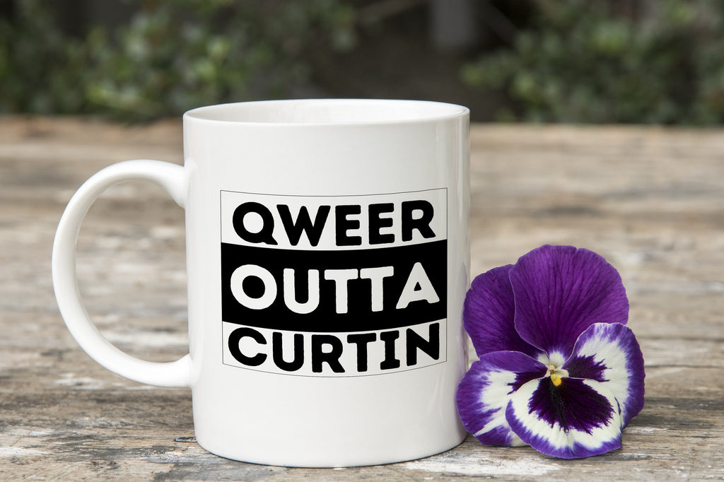 Qweer outta Curtin ACT Novelty Mug Gay Pride LGBTQIA Coffee Cup