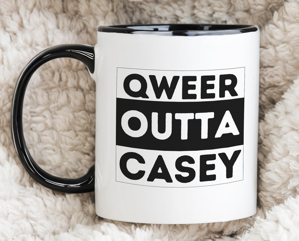 Qweer outta Casey ACT Novelty Mug Gay Pride LGBTQIA Coffee Cup