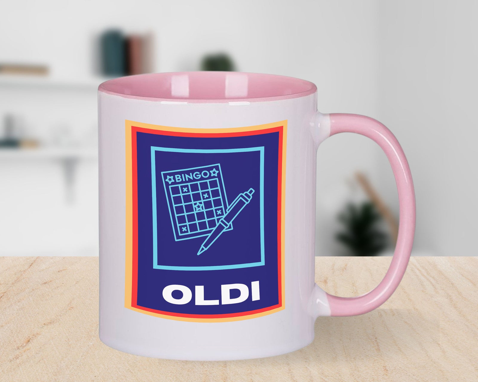 Oldi Bingo Funny Novelty Mug Aldi Parody Old Man Woman