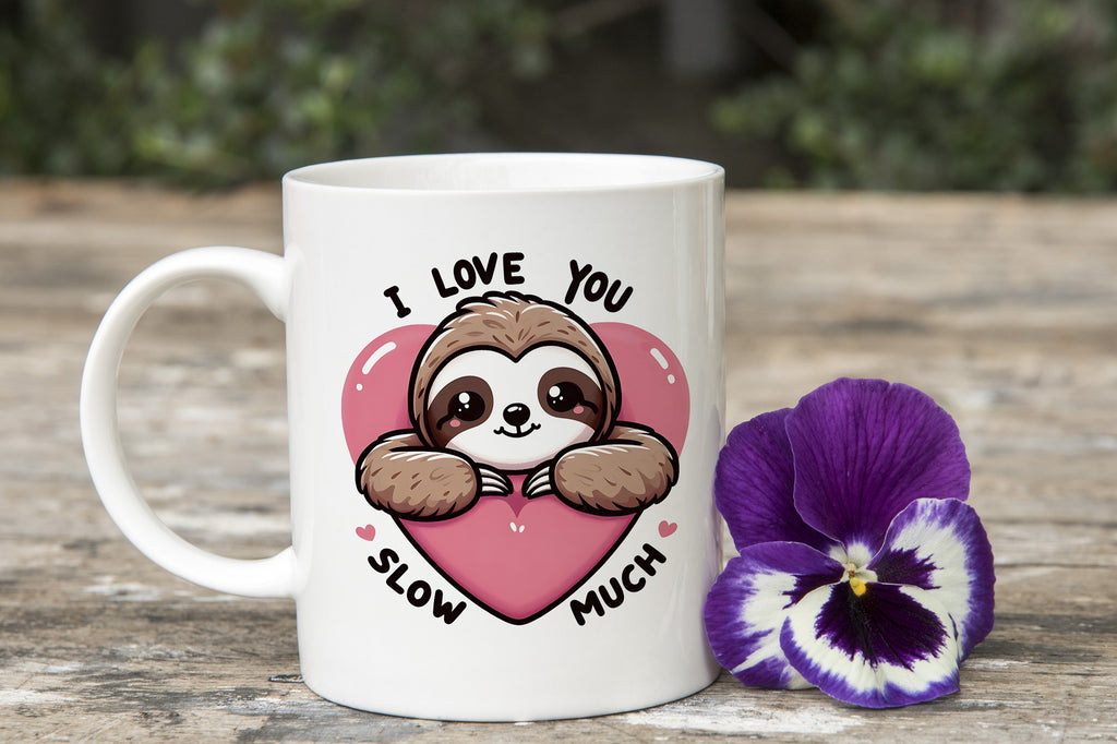 Sloth Mug I Love you Slow Much Coffee Novelty Cup Valentines Day
