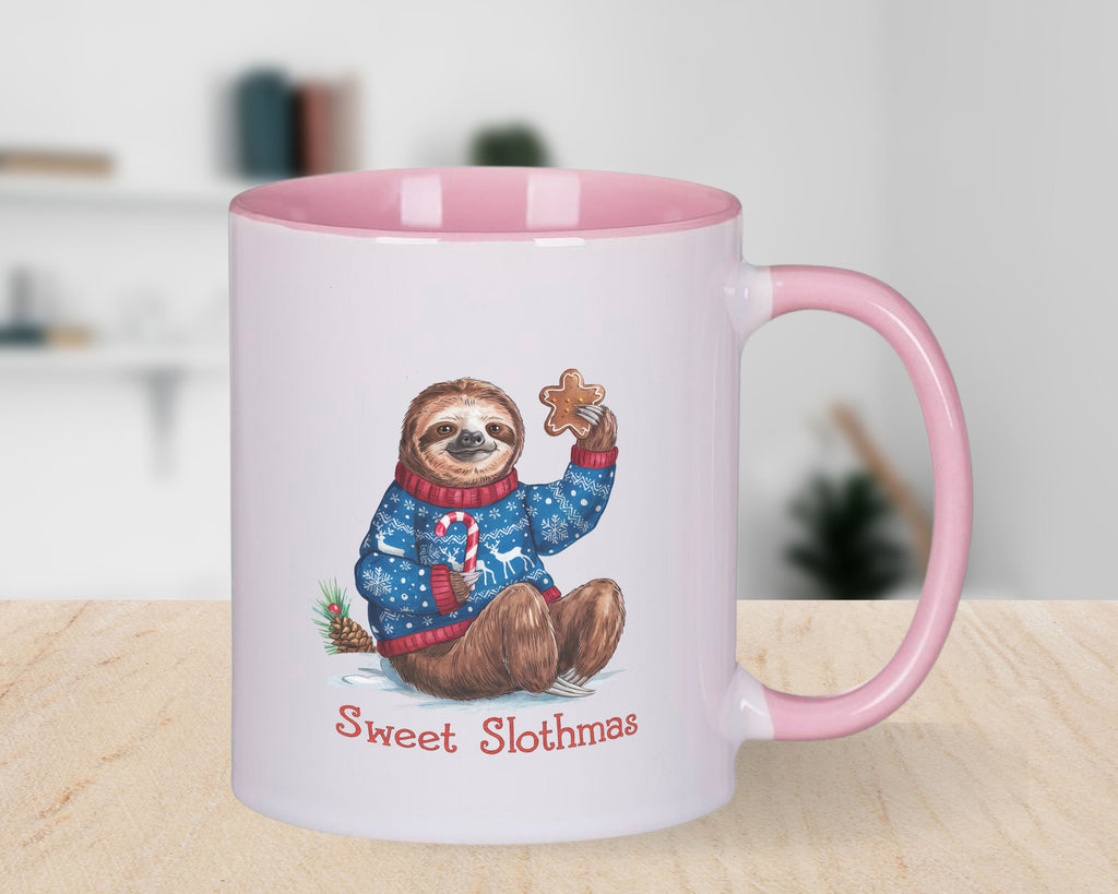 Christmas Sloth Mug Sweet Slothmas Coffee Novelty Cup