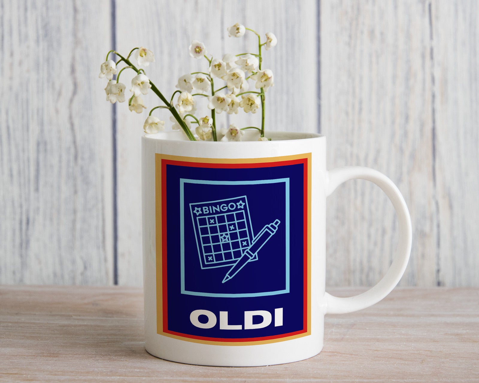 Oldi Bingo Funny Novelty Mug Aldi Parody Old Man Woman