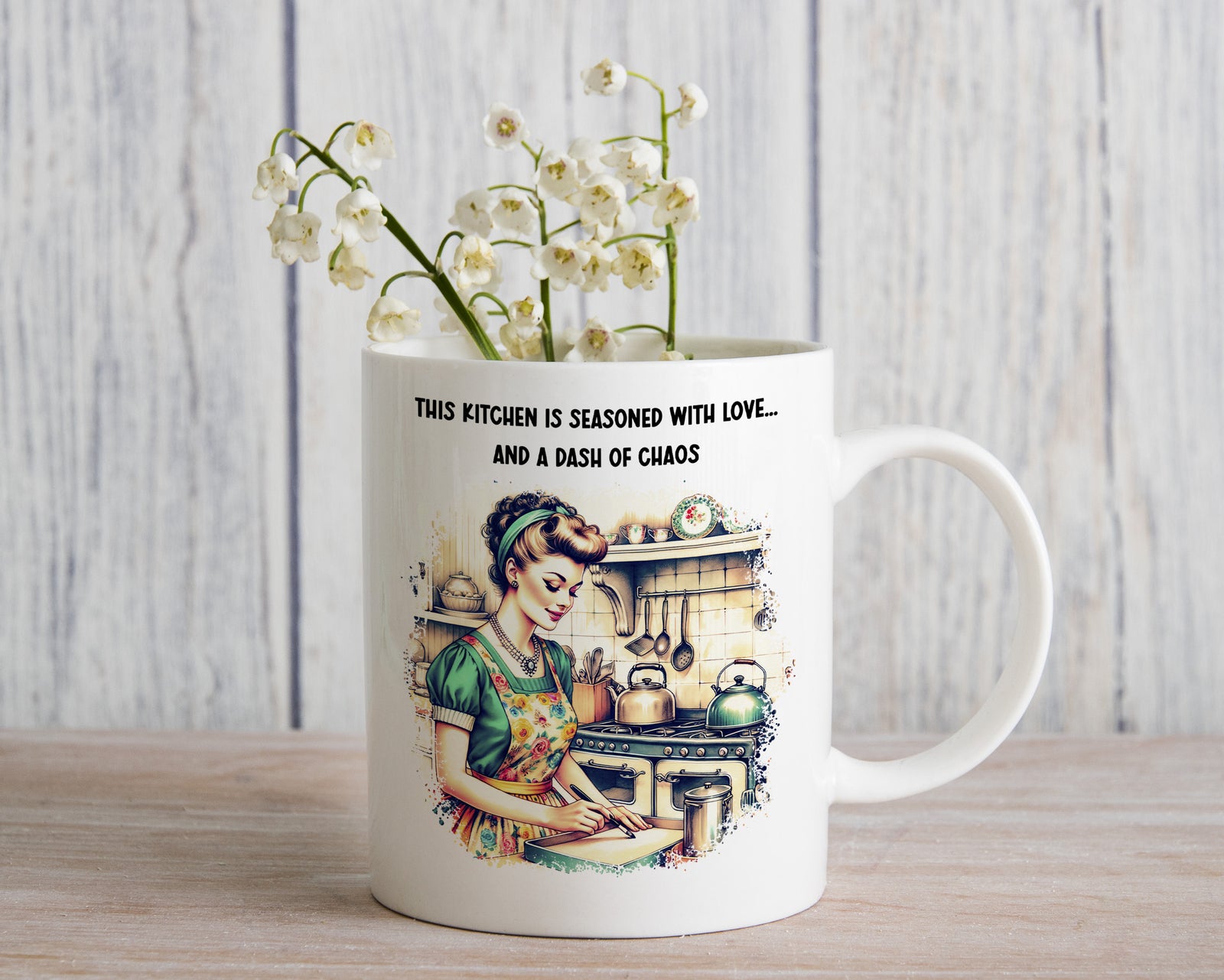 Chaotic Kitchen Bad Housewife Funny Novelty Mug Gift Homemade Love Coffee Cup