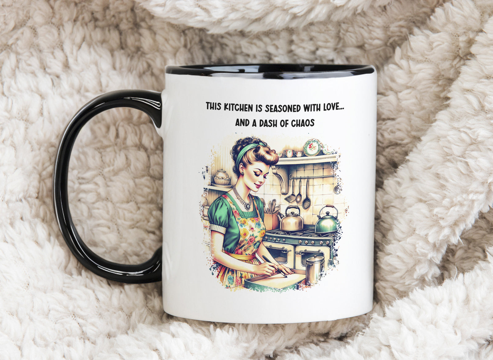 Chaotic Kitchen Bad Housewife Funny Novelty Mug Gift Homemade Love Coffee Cup