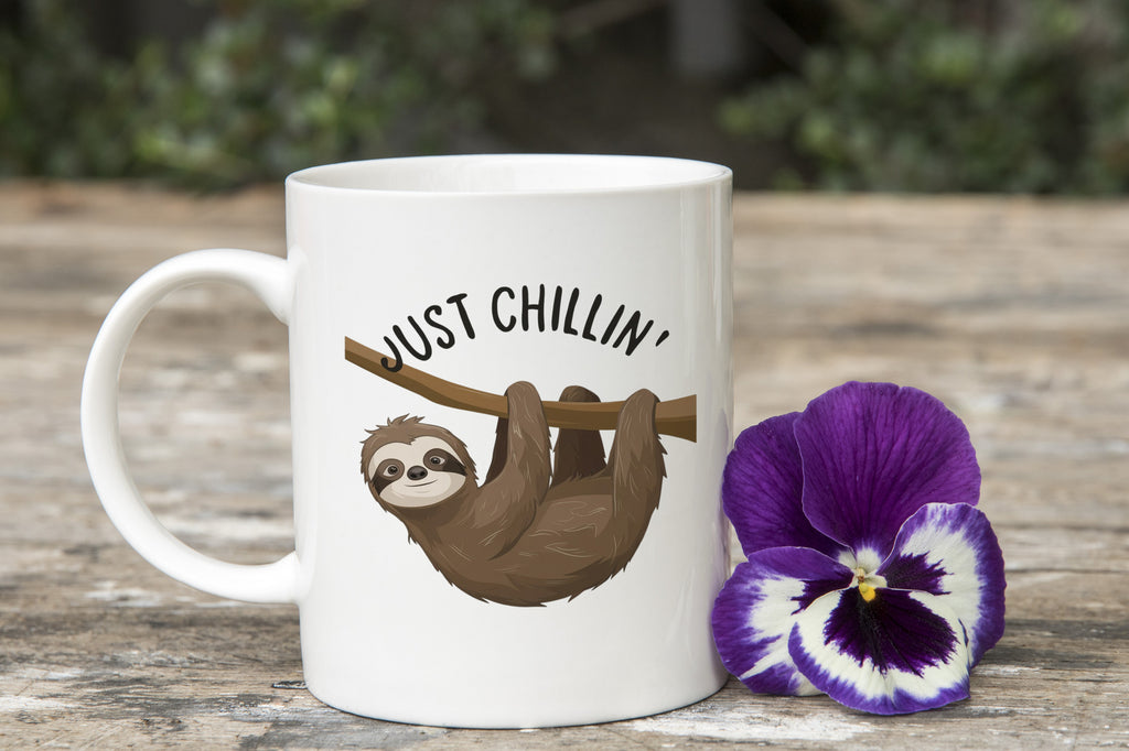Sloth Novelty Mug Coffee Cup Just Chilling
