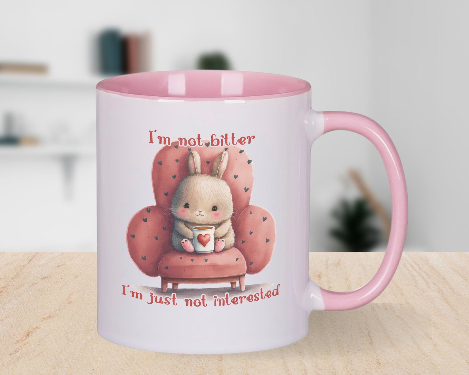I'm not Bitter I'm Just Not Interested Novelty Mug Valentines Day Coffee Cup