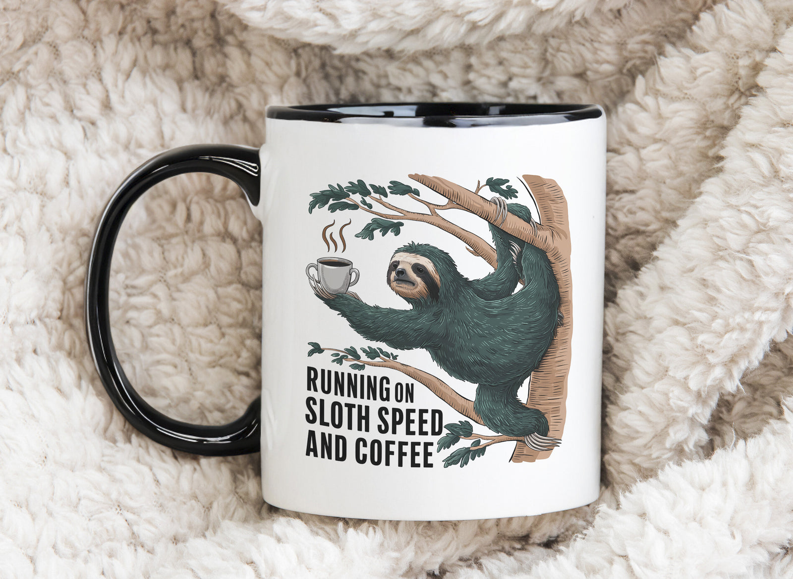 Running on Sloth Speed and Coffee Novelty Mug Tea Cup