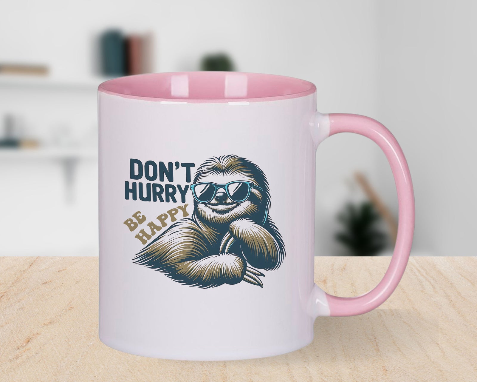 Sloth Mug Don't Hurry Be Happy Coffee Novelty Cup