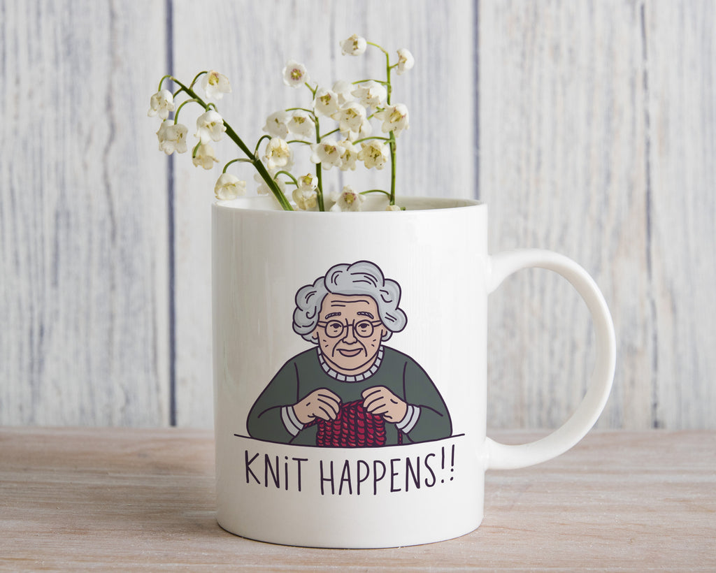 Grandma Gift Knitting Funny Novelty Mug Gift for Christmas Coffee Cup