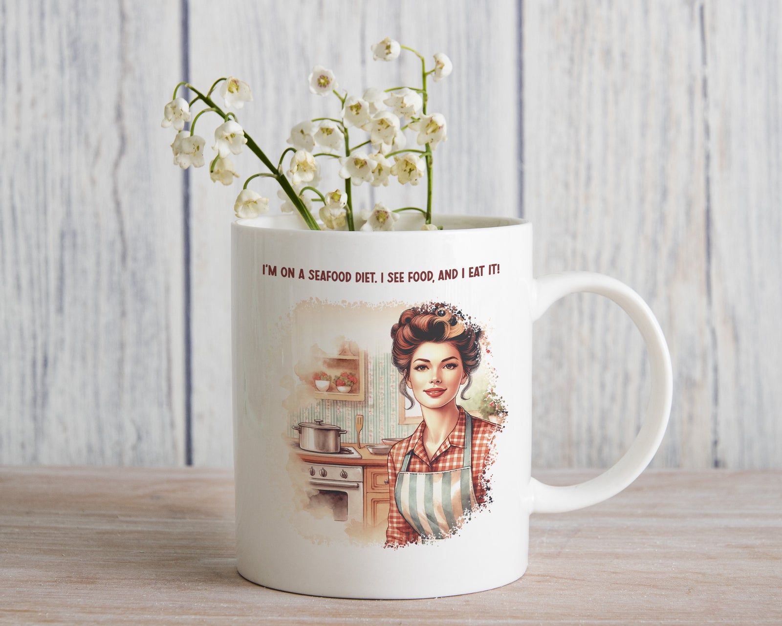 Seafood Food Diet Funny Novelty Mug See Food Pun Funny Gift Coffee Cup