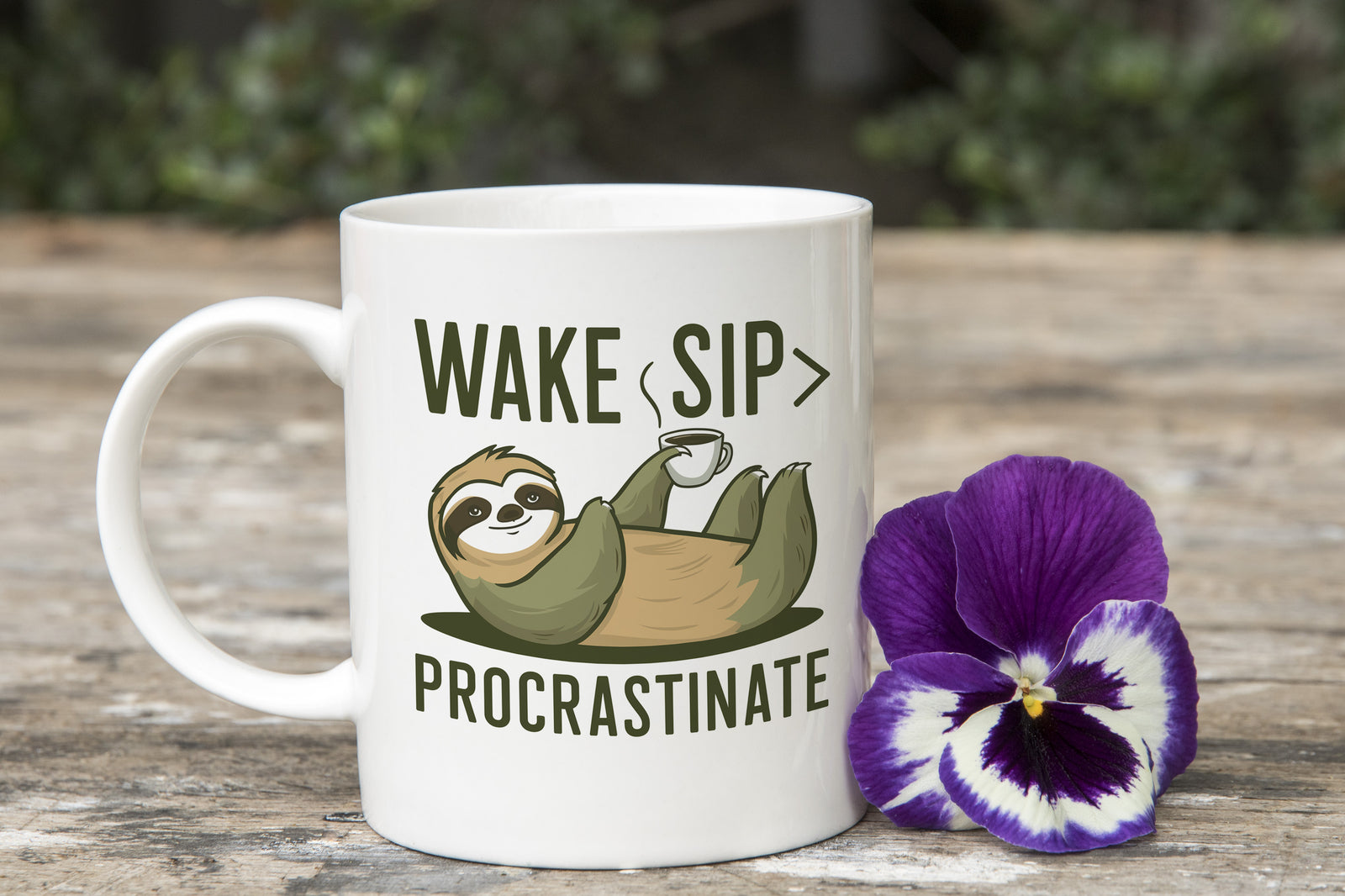 Sloth Mug Wake Up Procrastinate Sip Coffee Novelty Cup