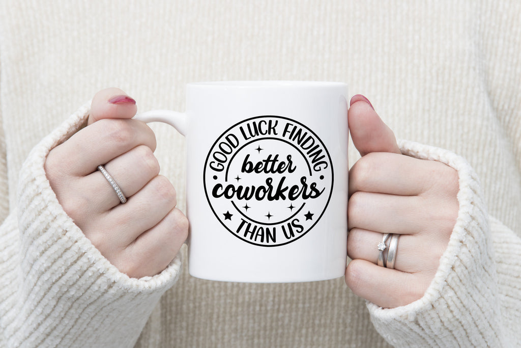 Farewell coworker novelty mug good luck finding better colleagues than us