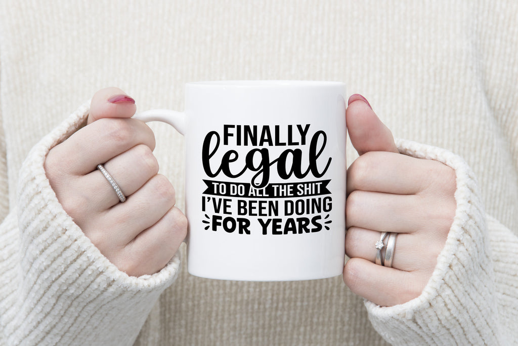 18 Year Old Birthday Novelty Mug Funny Legal Age Gift Coffee Cup