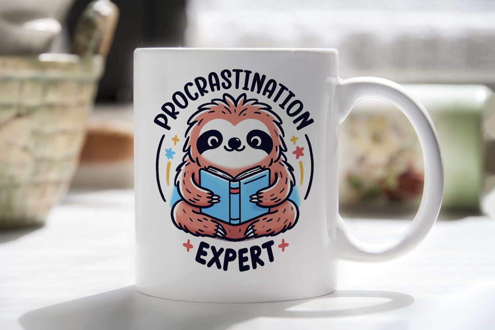 Sloth Mug Procrastination Expert Coffee Novelty Cup