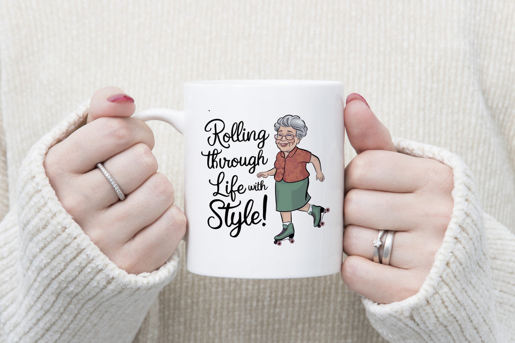 Grandma Rollerskater Gift Granny Novelty Mug Gift for Christmas Coffee Cup
