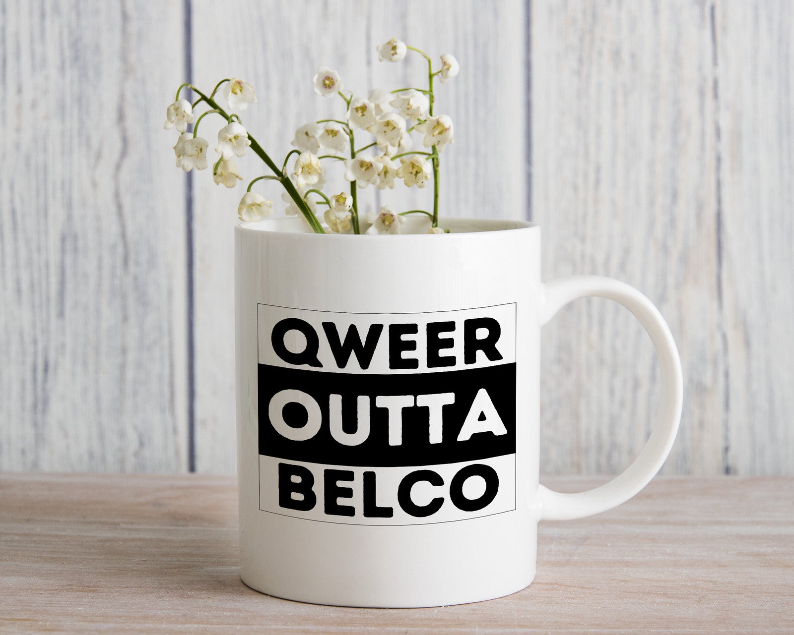 Qweer outta Belconnen ACT Novelty Mug Gay Pride LGBTQIA Coffee Cup