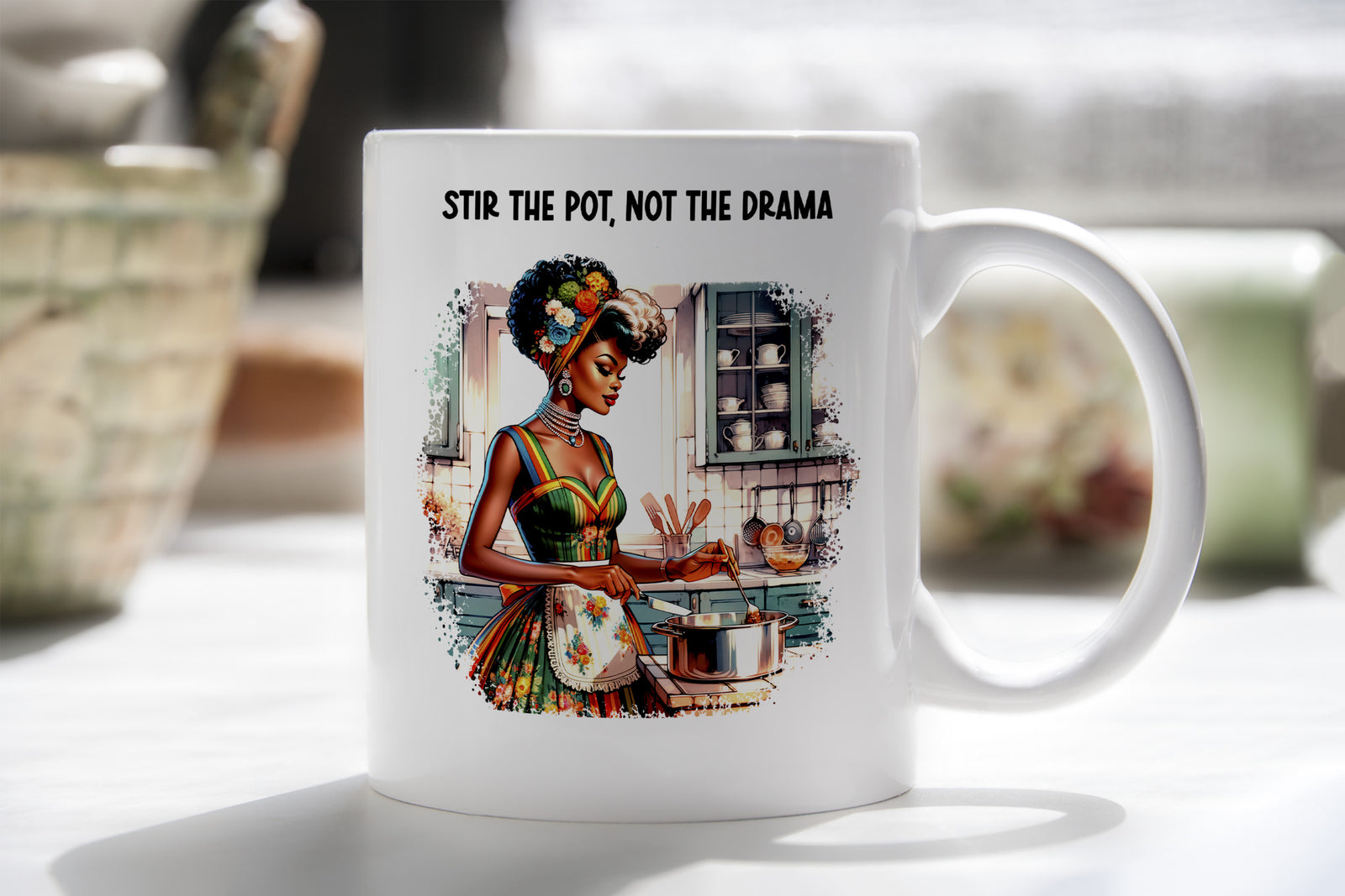 Stir the Pot Drama Queen Funny Novelty Mug Kitchen Gift Homemade Love Coffee Cup