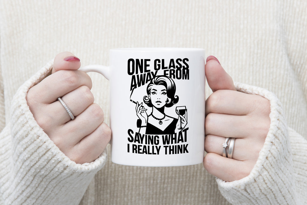 No Filter Retro Woman Novelty Mug Funny Saying What I Really Think Coffee Gift