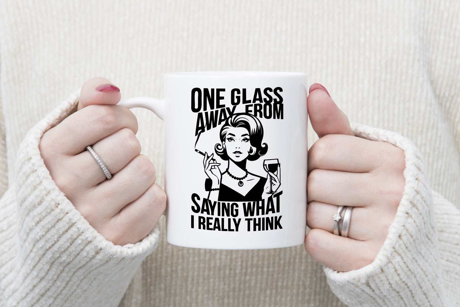 No Filter Retro Woman Novelty Mug Funny Saying What I Really Think Coffee Gift