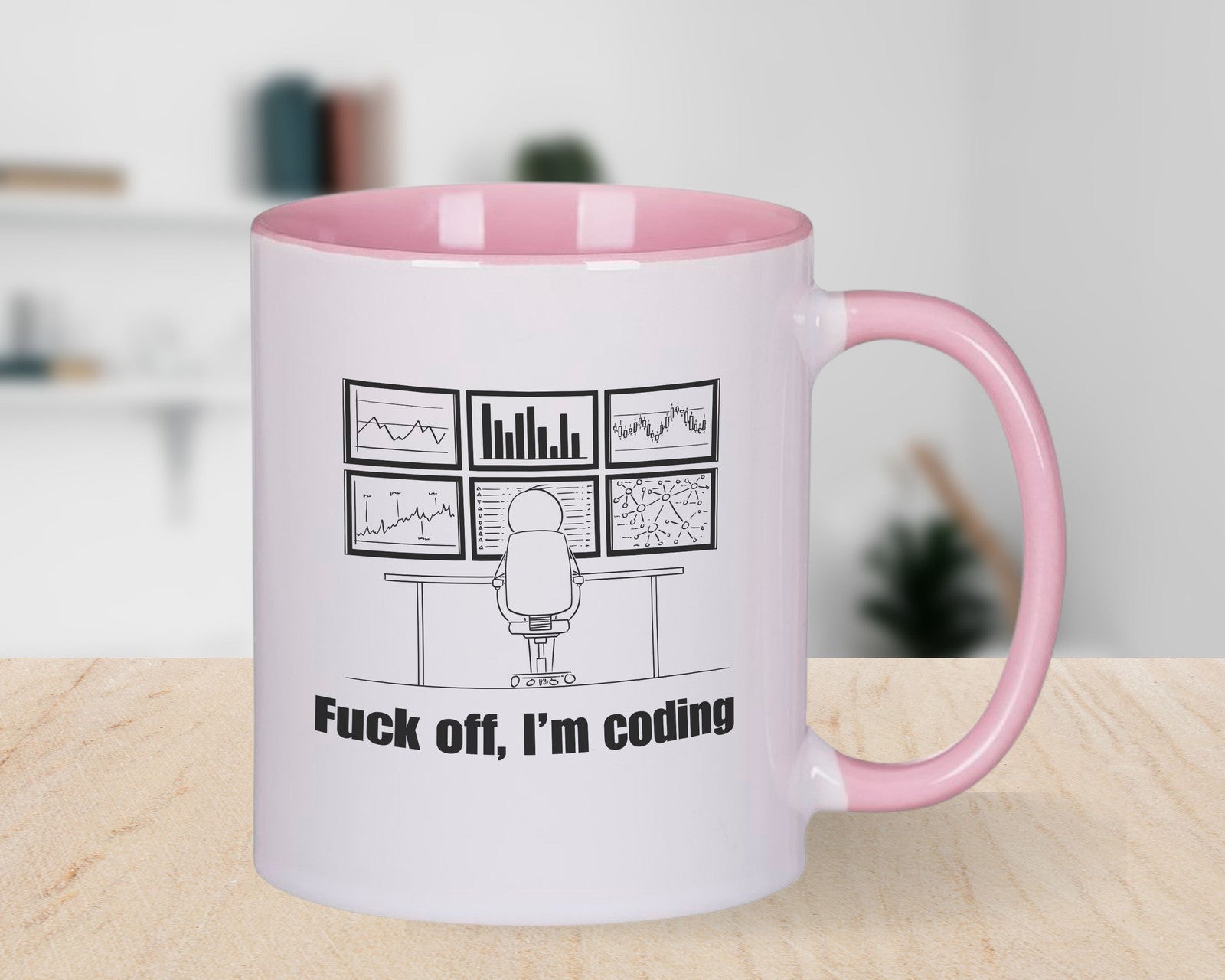 Go Away I'm Coding Novelty Mug Funny Geek Adult Coffee Cup F off