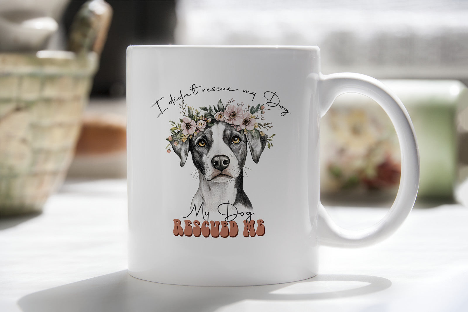 Rescue Dog Novelty Mug Cute Coffee Cup
