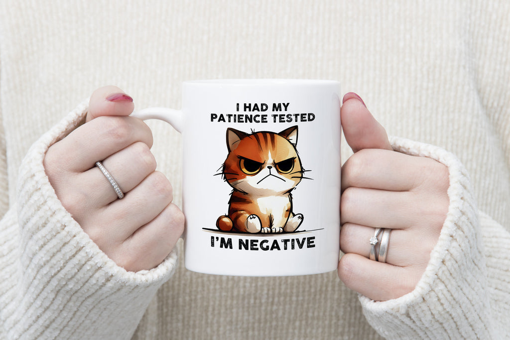Patience tested I'm Negative Novelty Mug Sarcastic Coffee