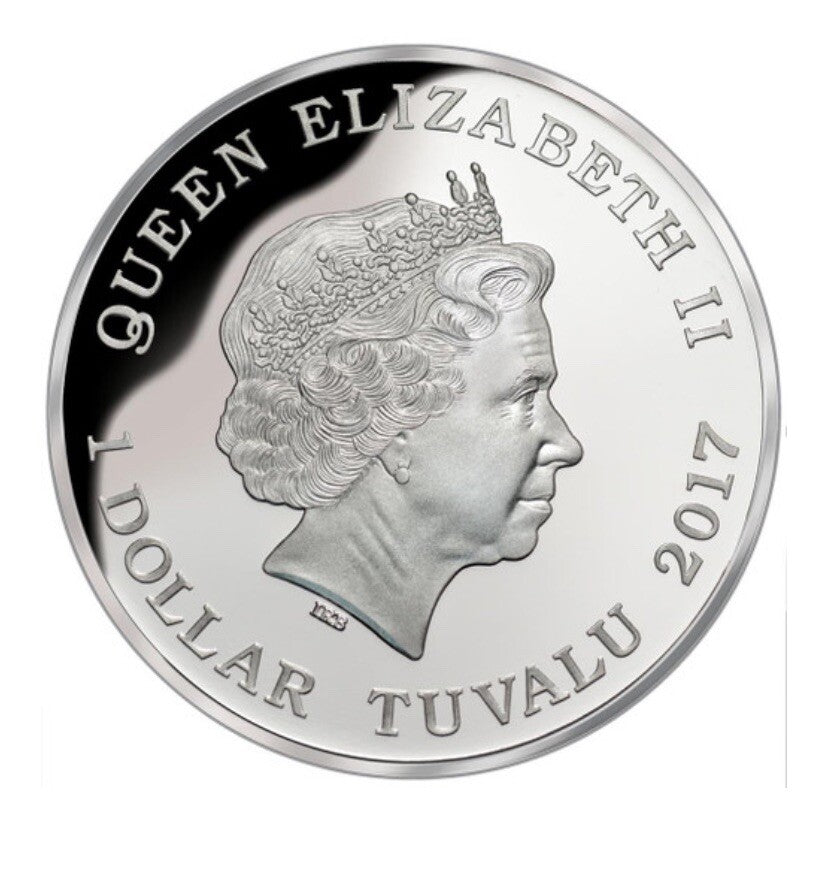 2017 Tuvalu Deadly and Dangerous Australian Bull Shark Silver Proof Coin Perth