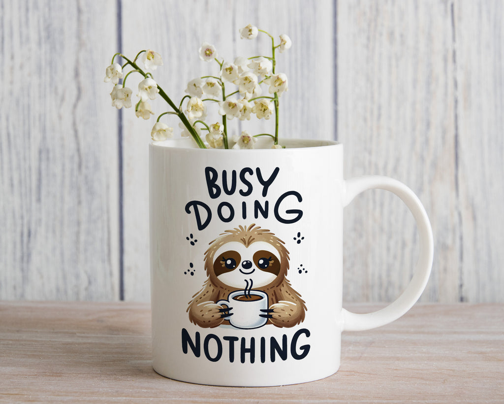 Sloth Mug Busy Doing Nothing Coffee Novelty Cup