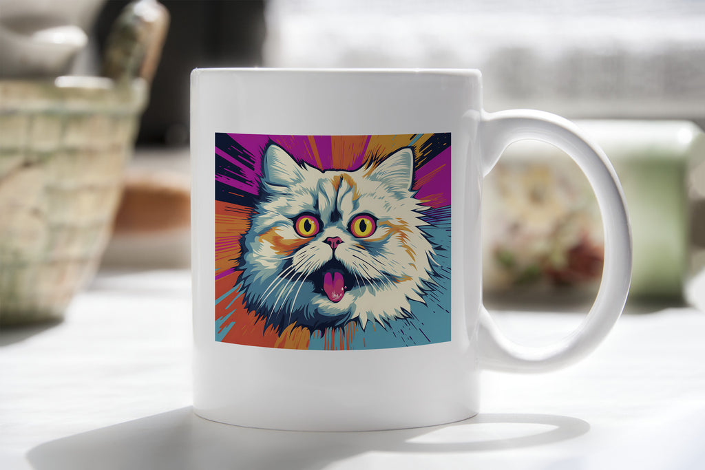 Pop art Cat Novelty mug Caffeine Cup