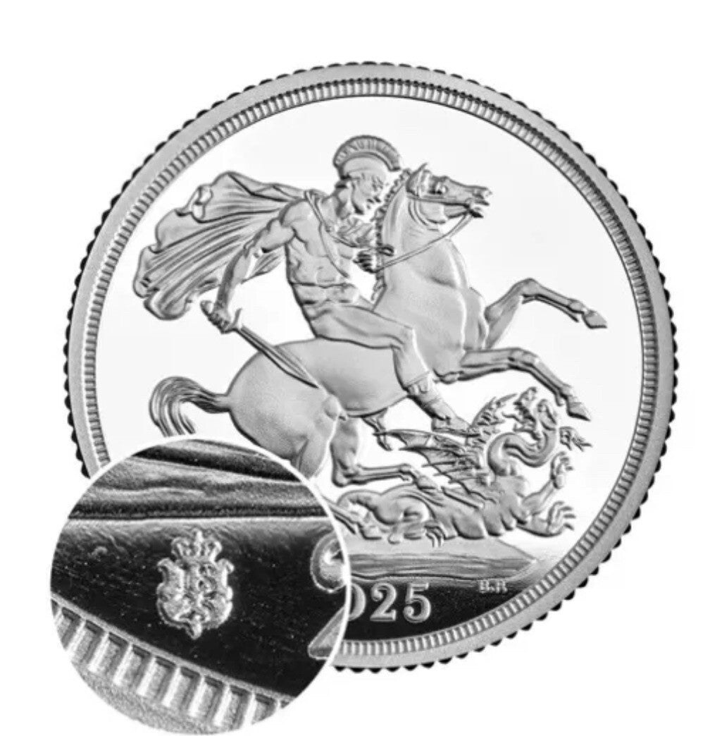 2025 Silver Sovereign Premium UK 15,000 Mintage Privy Mark In Hand