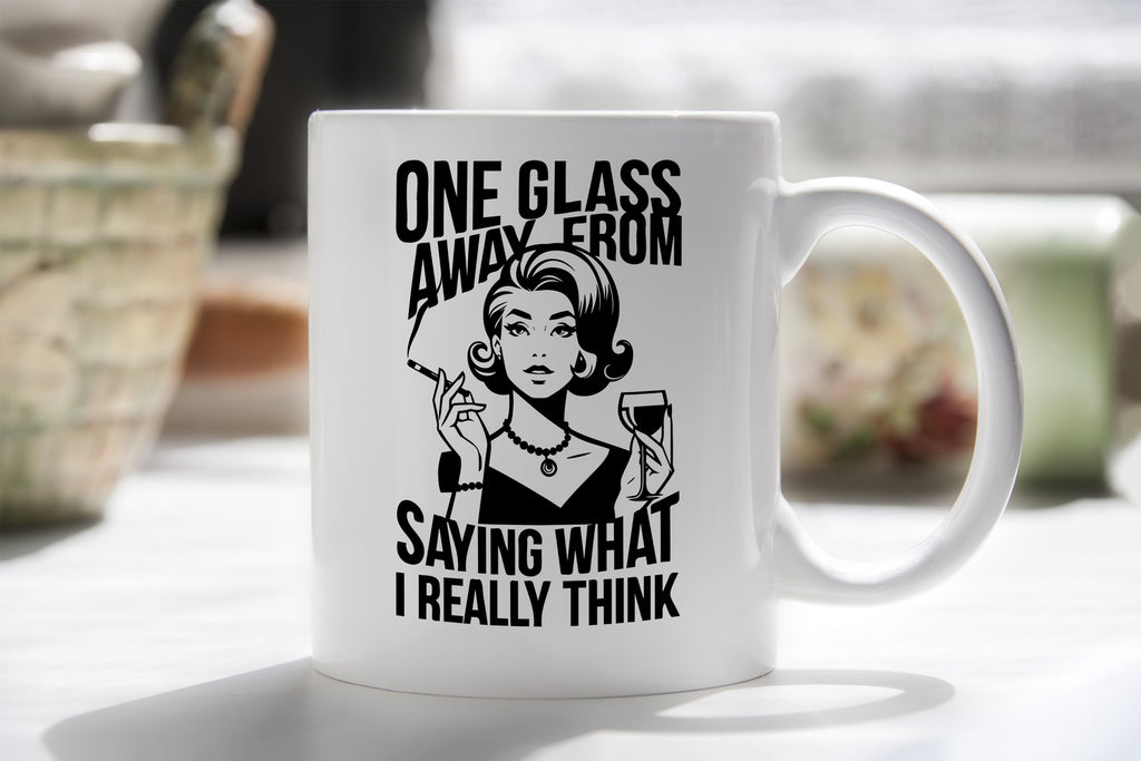 No Filter Retro Woman Novelty Mug Funny Saying What I Really Think Coffee Gift