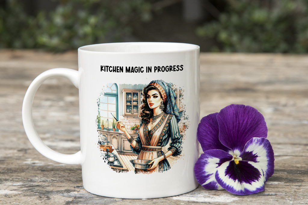 Kitchen Magic in Progress Novelty Mug Kitchen Gift Homemade Love Coffee Cup