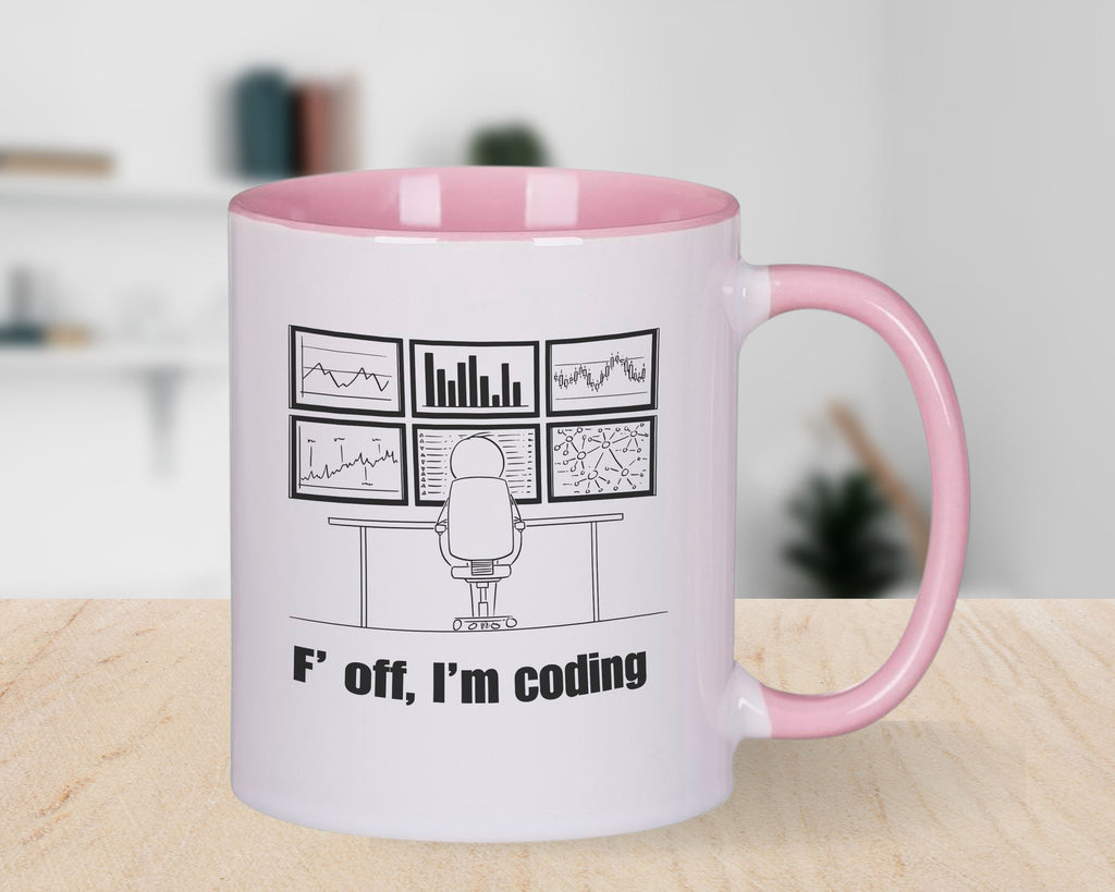 F' Off I'm Coding Novelty Mug Funny Geek Adult Coffee Cup Go Away
