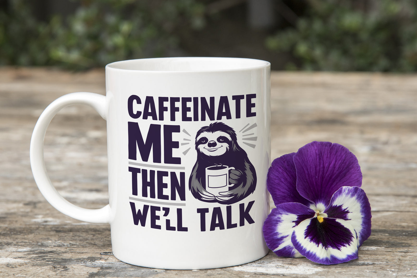 Sloth Mug Caffeinate Me Then We'll Talk Coffee Novelty Cup