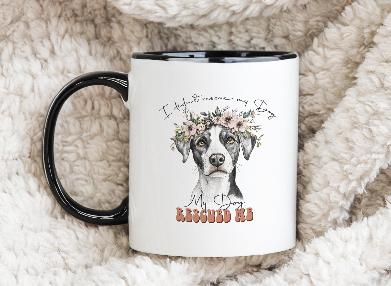 Rescue Dog Novelty Mug Cute Coffee Cup