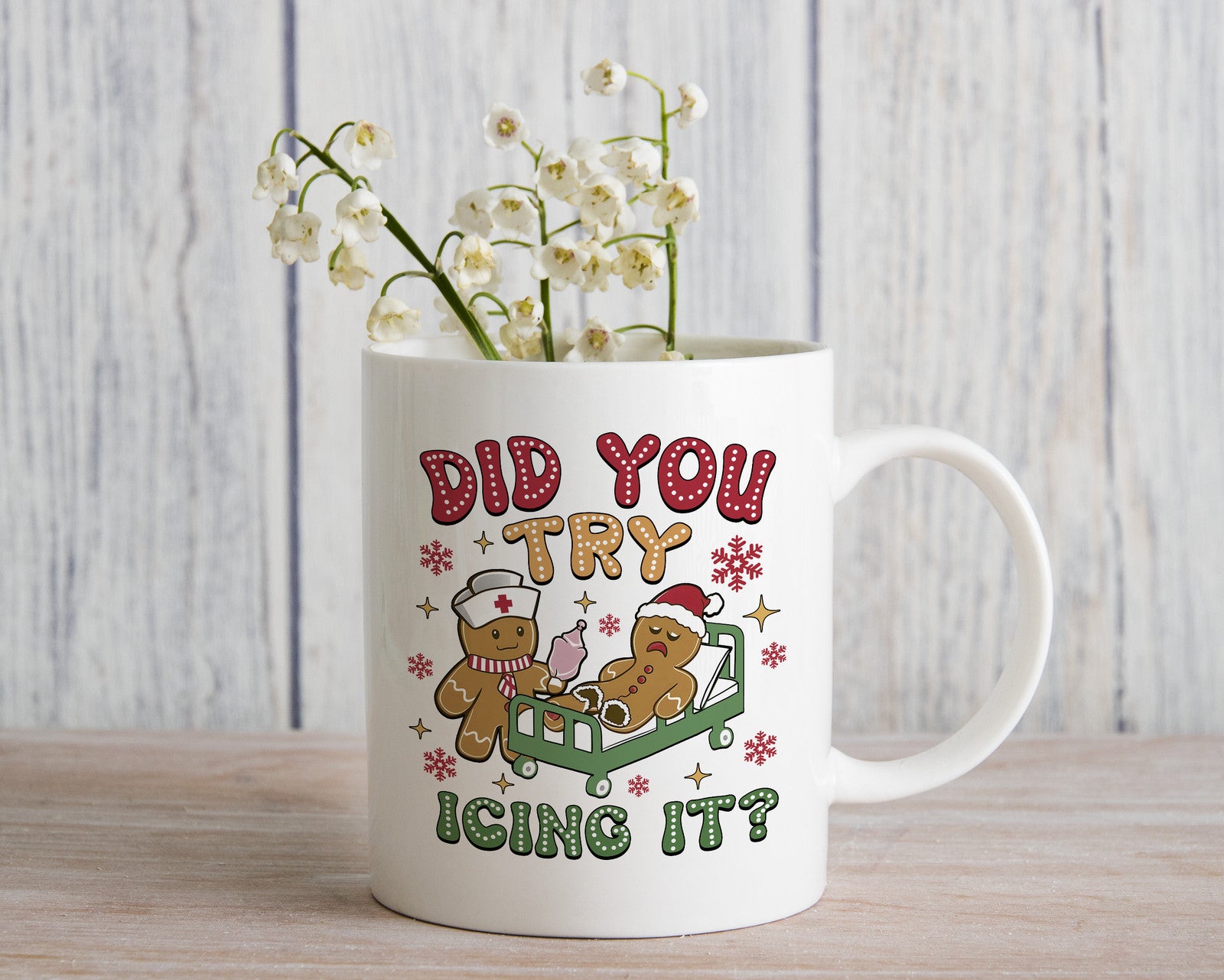 Gingerbread did you try ice it funny Christmas Novelty mug Caffeine Cup