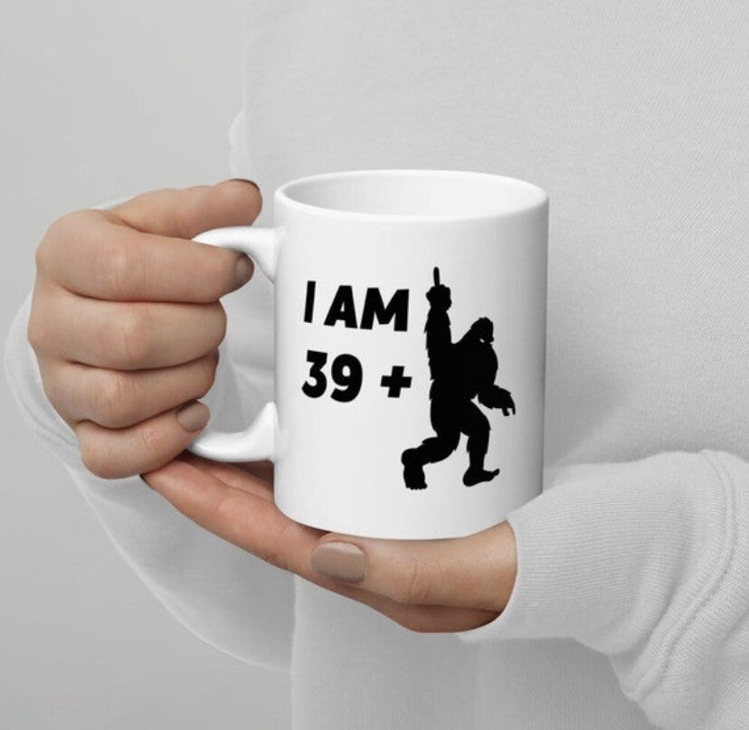 40th Birthday Novelty Mug 39 Plus Middle Finger Funny Birthday Gift