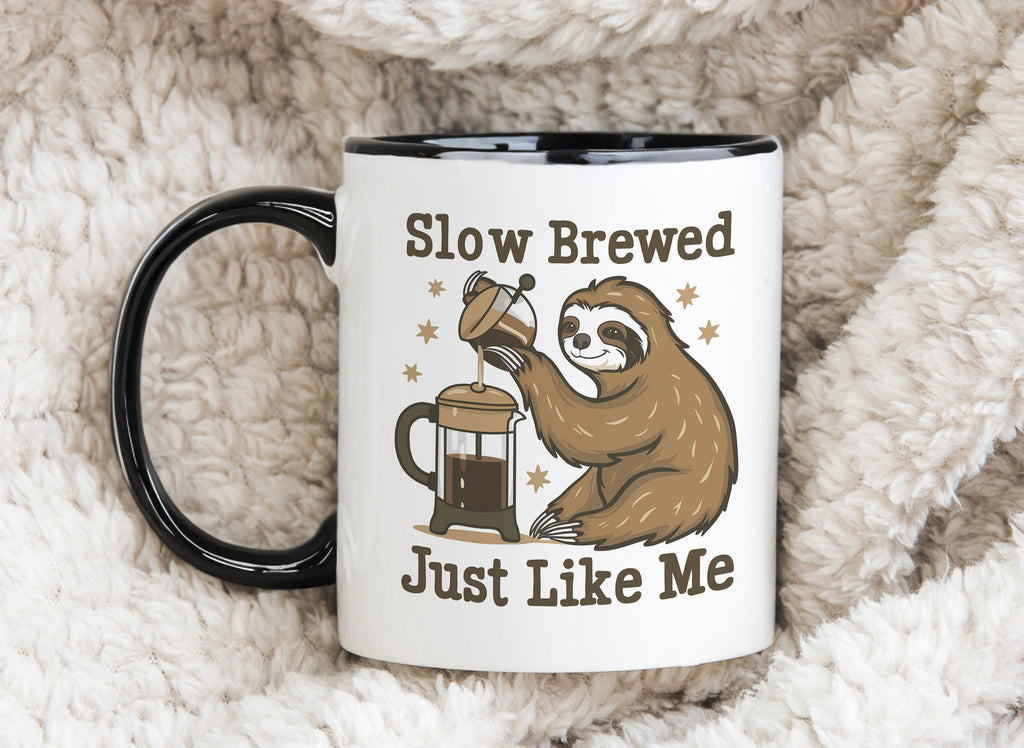 Sloth Mug Slow Brewed Just Like Me Coffee Novelty Cup