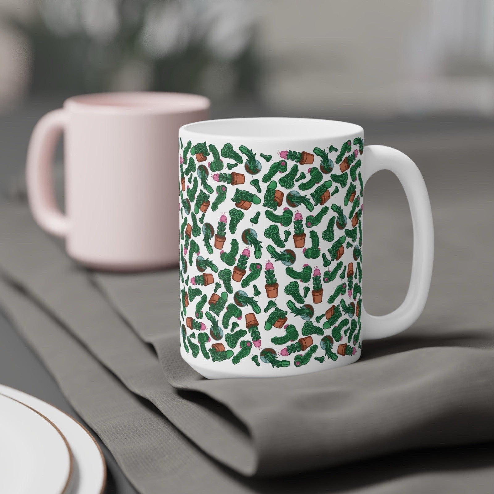 Funny Adult Humour Novelty mug penis Cactus Dick Pic Caffeine Cup