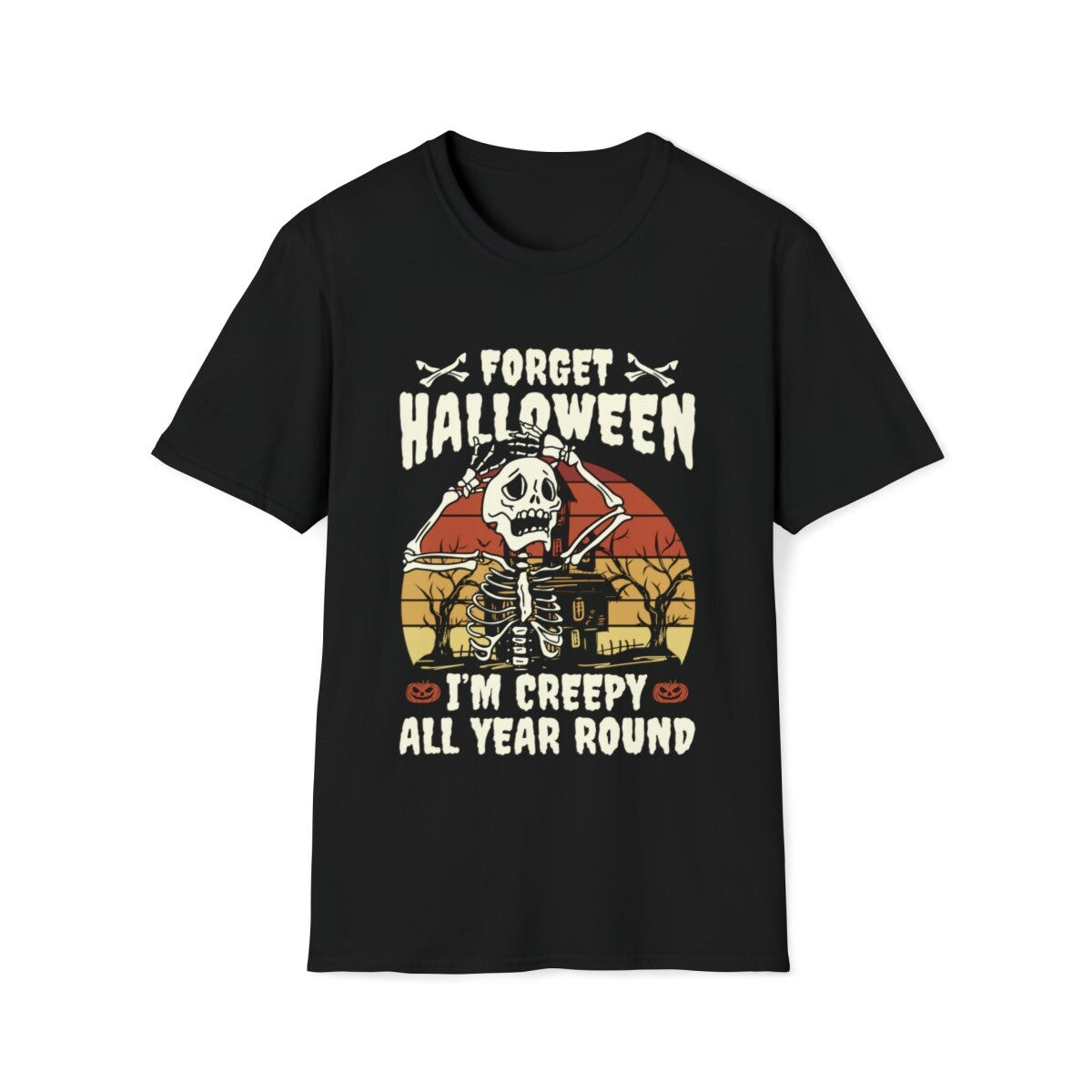Creepy All Year Round T-Shirt Halloween t shirt funny Novelty tshirt XS-2XL