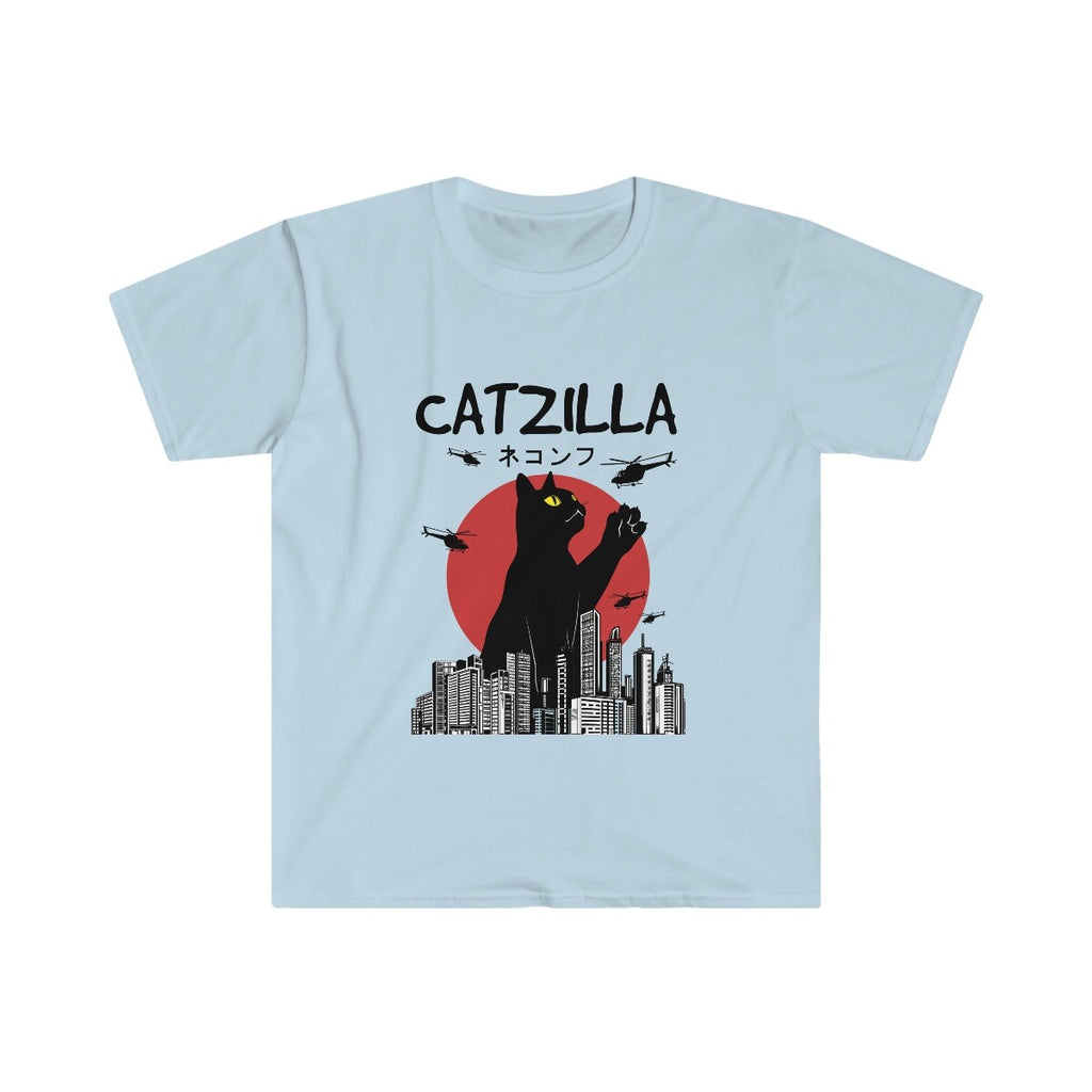 Catzilla Funny cat t-shirt novelty unisex XS To 2XL Godzilla Parody