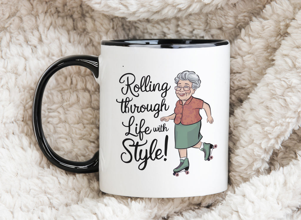 Grandma Rollerskater Gift Granny Novelty Mug Gift for Christmas Coffee Cup