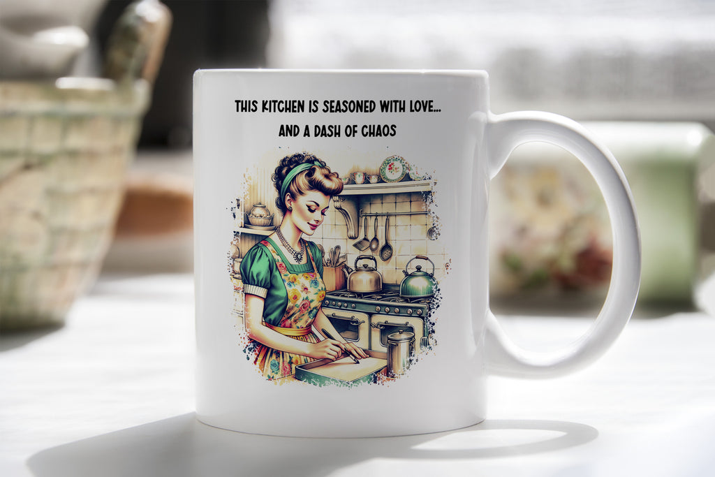 Chaotic Kitchen Bad Housewife Funny Novelty Mug Gift Homemade Love Coffee Cup
